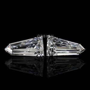 Pair of Diamonds, Pair of Lab Diamonds, Diamond Pair for Jewelry, Step Cut Diamonds, Step Cut Bullets, Diamond Pair for Earrings, Loose Diamonds, Loose Lab Diamonds, Bullet Cut Diamond Pair, Loose Lab Grown Diamonds, Lab Created Diamond Pair
