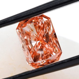 2.4 CT Radiant Cut Fancy Pink Lab Grown Diamond For Engagement Ring, Loose Diamond For Semi Mount Ring, Pink Color Diamond for Bespoke Ring