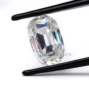 2.86 CT Antique Elongated Cushion OMC Loose Moissanite, Bar Culet Moissanite, Loose Stone for Solitaire Ring, Shallow Old Mine Cut Stone