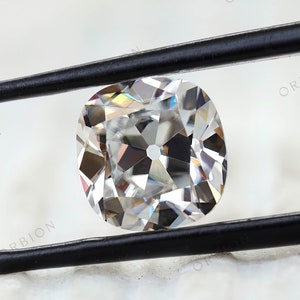 2.83 CT OMC Colorless Elongated Cushion Moissanite | OMC Stone for Earrings | Loose Moissanite For Engagement Ring & Custom Jewelry