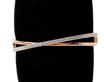 Armband med labgrown diamanter, 14k roséguld, jubileumspresent
