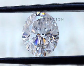 2.50 Ct Oval Moissanite Loose Stone, Hybrid Cut, D/E/F-VVS