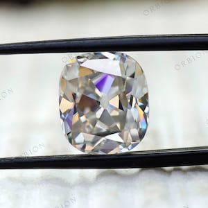 6.4 CT Colorless OMC Elongated Cushion Moissanite | Loose Moissanite For Engagement Ring | Old Cut Cushion Moissanite | Antique Cut Stone