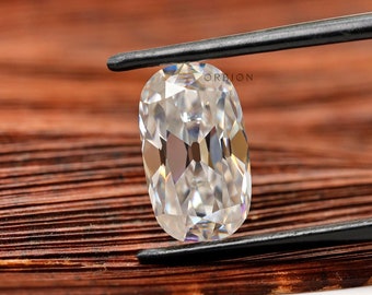3.8 CT Loose OMC Elongated Cushion Moissanite, Old Mine Cut Cushion Moissanite Stone For Solitaire Ring, Large Cushion Moissanite