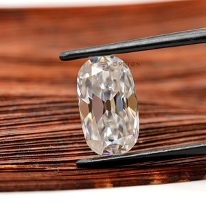 3.8 CT Loose OMC Elongated Cushion Moissanite, Old Mine Cut Cushion Moissanite Stone For Solitaire Ring, Large Cushion Moissanite