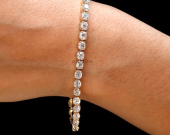14K Diamond Tennis Bracelet Gold Filled Bracelet for Women Stacking Bracelet for Women Dainty Bracelet Gold Chain Bracelet Mom Gift for Her