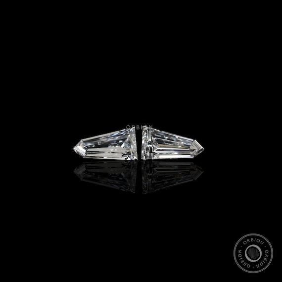 Pair Of Step Cut Bullets Lab Grown Diamond, DEF-VVS, Loose CVD Diamonds