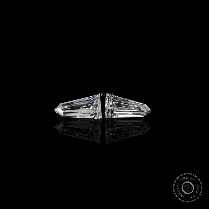 Pair of Diamonds, Pair of Lab Diamonds, Diamond Pair for Jewelry, Step Cut Diamonds, Step Cut Bullets, Diamond Pair for Earrings, Loose Diamonds, Loose Lab Diamonds, Bullet Cut Diamond Pair, Loose Lab Grown Diamonds, Lab Created Diamond Pair