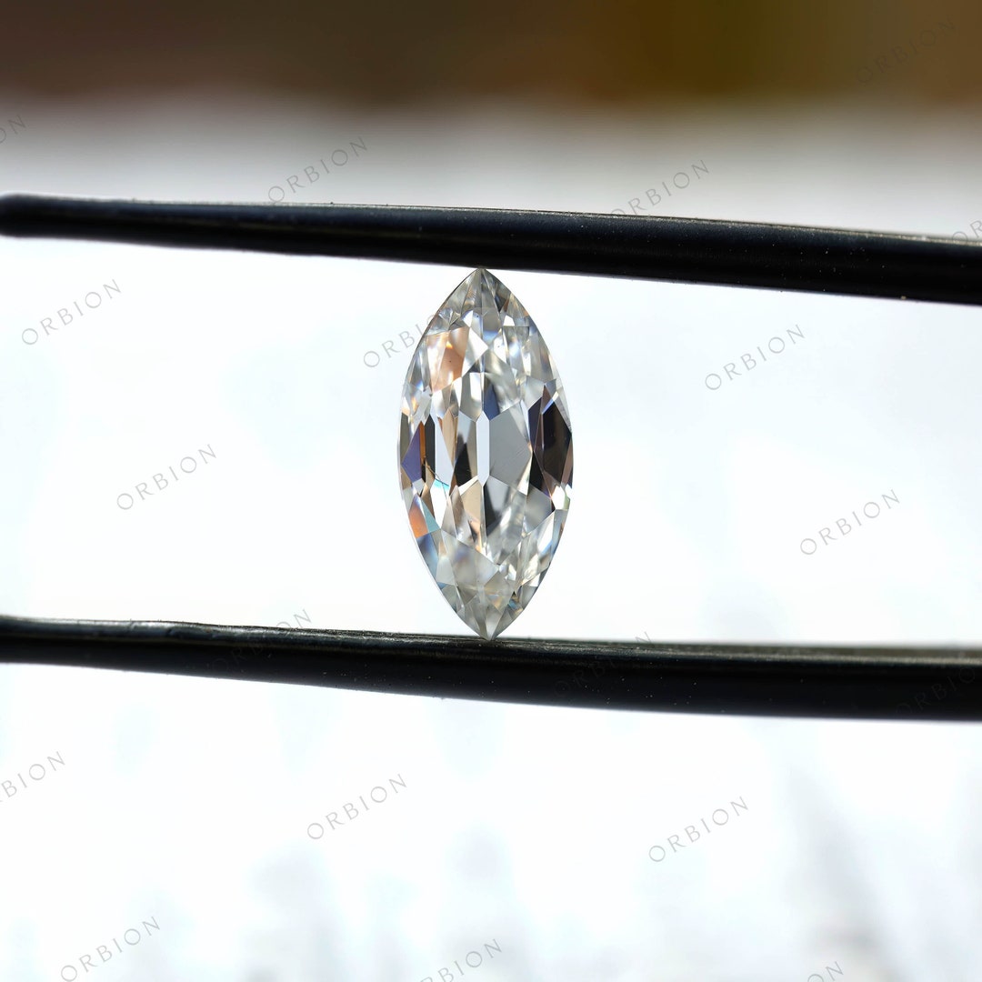 1.26 CT OMC Marquise Colorless Stone | Loose Moissanite for Engagement ...