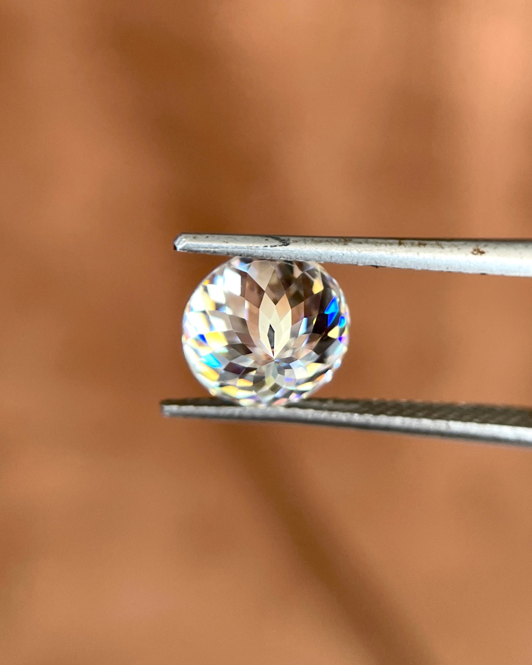 1 CT Portuguese Cut Natural White Diamond VVS1, D Grade, 6.50 mm Certified E27 e