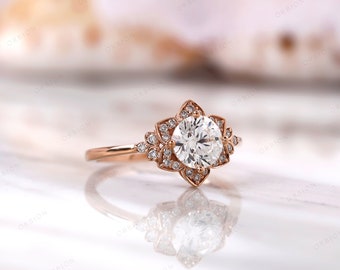 Floral-inspired Lab Diamond Ring With Ct Sparkle A Truly