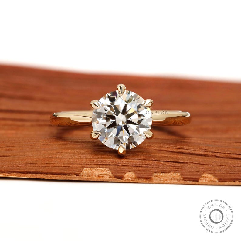 2 CT Round Cut Lab Diamond Twisted Solitaire Engagement Ring, 14k ...
