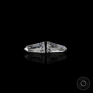 Pair of 4.50 X 2.75 MM DEF VVS Lab Grown Diamond Step Cut Bullets For Customized Jewelry, Eco Friendly Loose Diamond, Unique Cut Diamonds