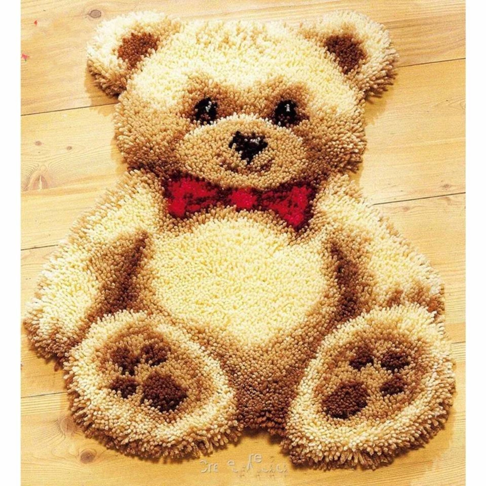 Cute Bear Latch Hook Kit Rug Canvas Knit Cushion Embroidery Etsy