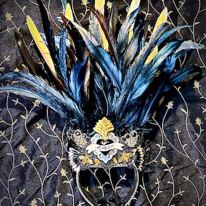 Handcrafted Feather Headpiece: Mardi Gras Carnival Burlesque Headband
