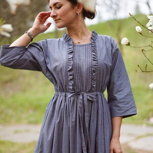 Handmade with heart.
Every detail—from the ruffles to the pleated hem—is crafted with care and love.