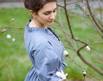 Robe d'été plissée bleue pour fête de mariage dans le jardin, tenue d'enterrement de vie de jeune fille, robes de demoiselle d'honneur victoriennes, robes d'invitée de mariage, robe de célibataire