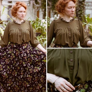 A dreamy retro blouse for those who love soft cottagecore and vintage vibes.