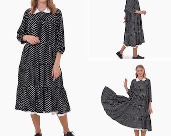 Baggy Dress Cottagecore Fashion, Girls Matching Dress, Multiway Casual Dress, Colonial Style Maxi Dress, Multiway Dress Long