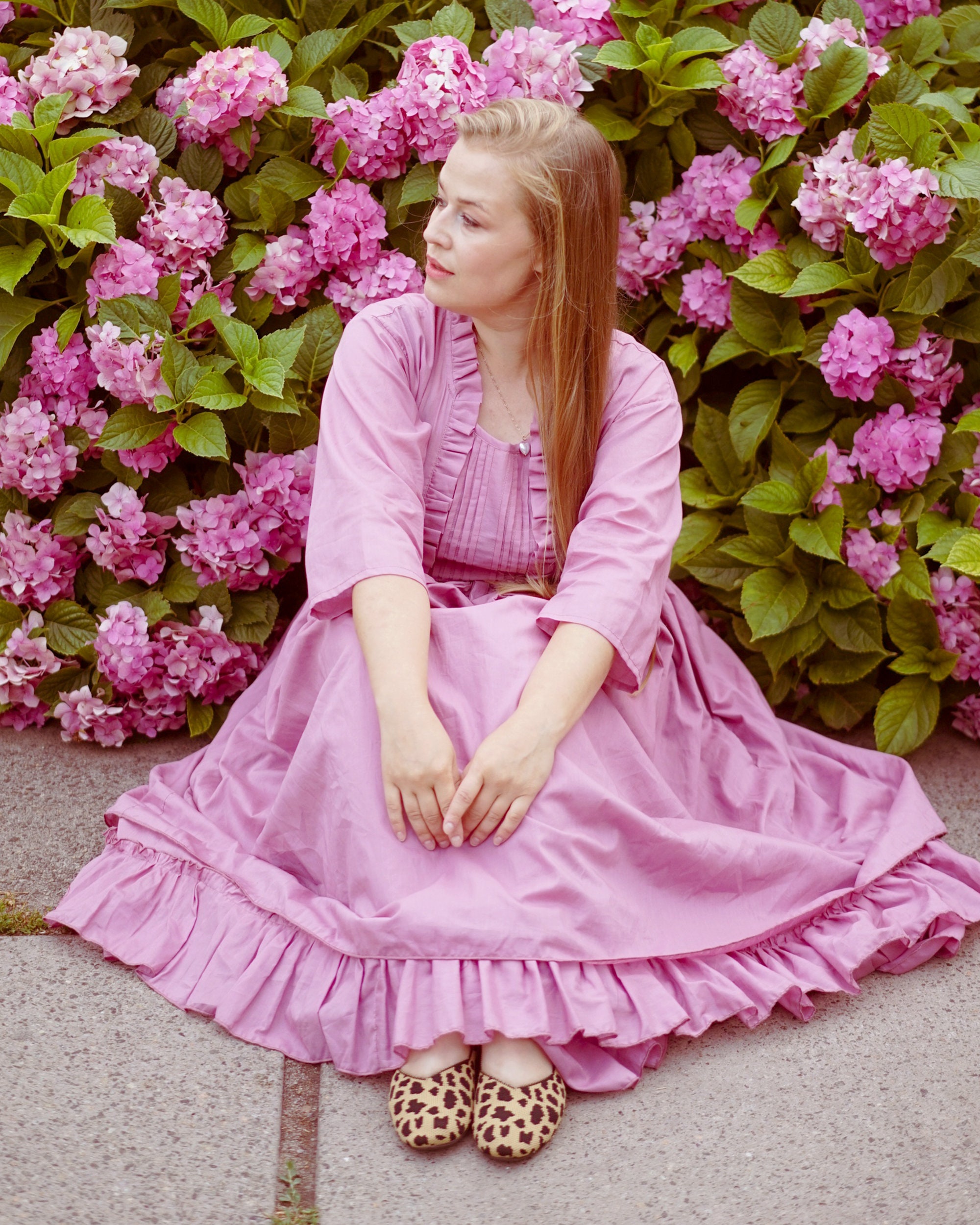 pink cottagecore dress Romantic Vintage Floral Midi Puff Sleeve Embroidered Dress A Line Tea Party Dress  Elegant Lace Trim Tencel Dress slow summer days Tulle Corset Off The Shoulder