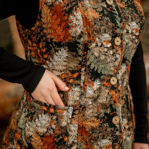Waistcoat women historical, vintage waistcoat, tapestry vest, steampunk waistcoat dress, autumn outfit, boho clothing for older women