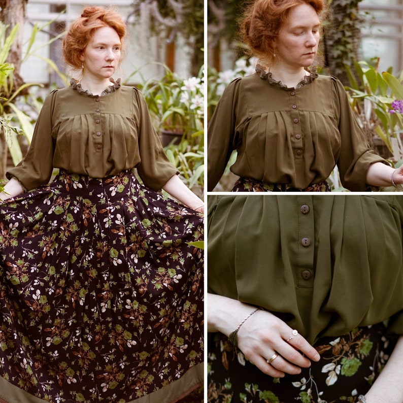 A dreamy retro blouse for those who love soft cottagecore and vintage vibes.