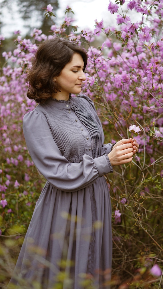 Modest Conservative Dress, Christian clothing, Modest Christian Church Pleated Dress, Communion Dress, Christian Gown, Respectful Loose Gown