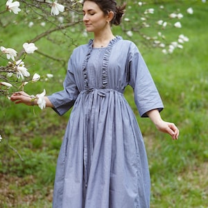 Colonial Style Maxi Dress, Victorian Dress, Petite Boho Dress, Cottagecore Dress, Aesthetic Dress, Multiway Dress Long, Honeymoon Dress