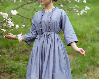 Colonial Style Maxi Dress, Victorian Dress, Petite Boho Dress, Cottagecore Dress, Aesthetic Dress, Multiway Dress Long, Honeymoon Dress