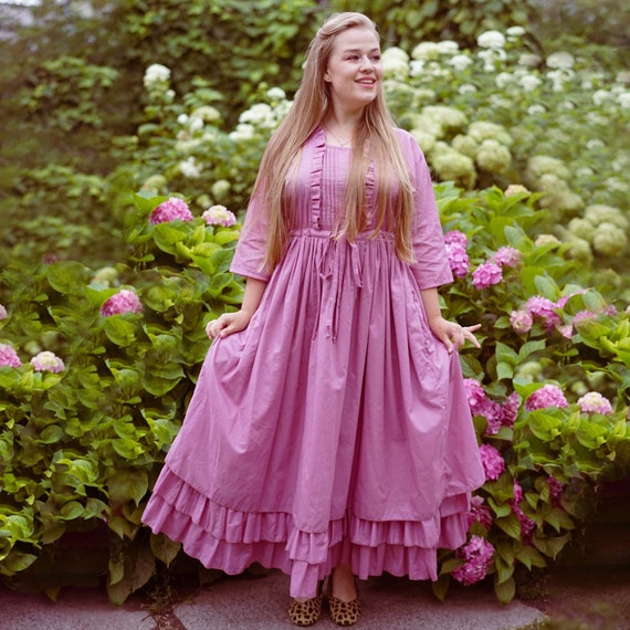 Romantic Mauve Chiffon Dress