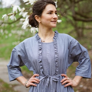 Vintage elegance for the modern romantic.
A dress that channels the timeless grace of the Edwardian era.