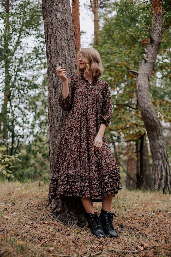 brown prairie dress Prairie Cottage Dress