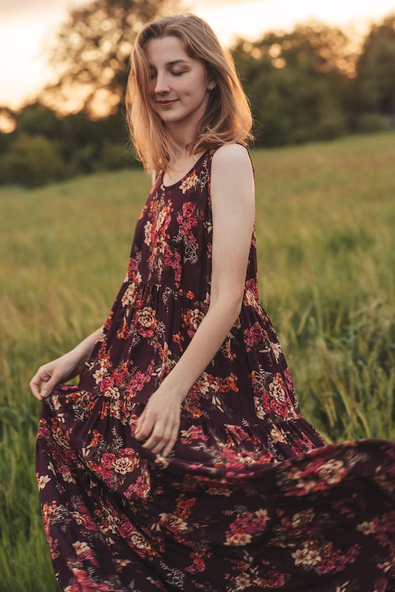 Boho Floral Maxi Sundress, Modest Empire Waist Prairie Dress, Flowy Retro Tank Dress for Summer Style, Charming Pinafore Maxi Dress - Etsy New Zealand Boho Floral Maxi Sundress, Modest Empire Waist Prairie Dress, Flowy Retro Tank Dress for Summer Style, Charming Pinafore Maxi Dress - Etsy New Zealand