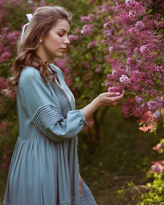 pleated midi wedding guest dress Asymmetrical Midi Wedding Guest Dress with Short Sleeves & Pleated Design