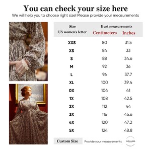 Puede incluir: Una tabla de tallas para ropa de mujer, con medidas de busto en cent&iacute;metros y pulgadas. La tabla incluye tallas de XXS a 5X, con medidas que van desde 80 cm (31,5 pulgadas) hasta 124 cm (48,8 pulgadas). El texto "You can check your size here" est&aacute; en la parte superior.