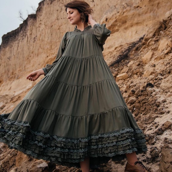 Bohemian Long Sleeve Spring Dress
