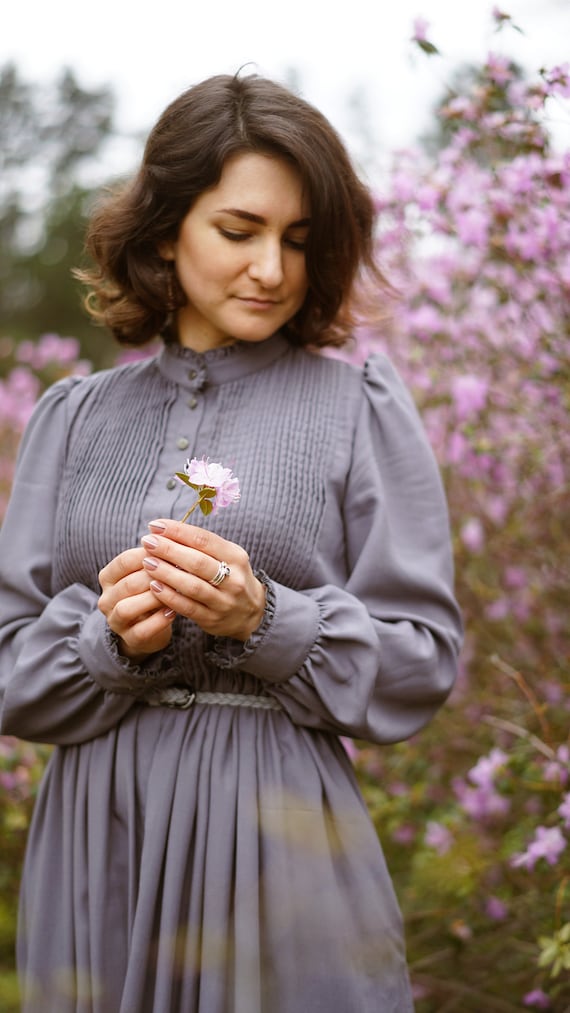 Pleated Mothers Day Outfit, Midi Holiday Dress, Bishop Sleeve Boho Victorian Dress, Retro Flowy Gathered Dress, Formal Cottagecore Dress - Etsy Pleated Mothers Day Outfit, Midi Holiday Dress, Bishop Sleeve Boho Victorian Dress, Retro Flowy Gathered Dress, Formal Cottagecore Dress - Etsy