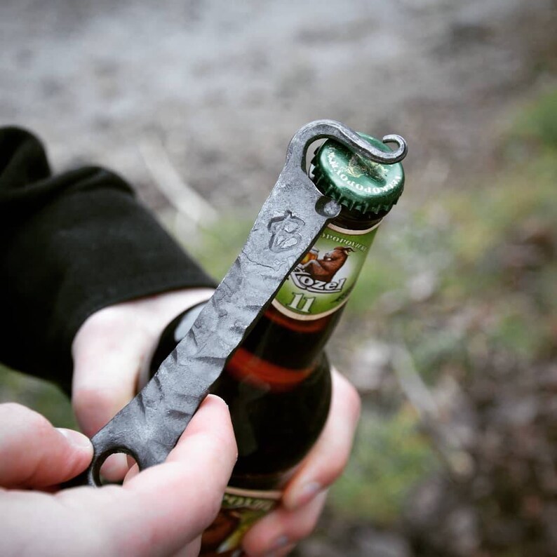 Bottle Opener Hand Blacksmith Made Men Gift Gifts Etsy