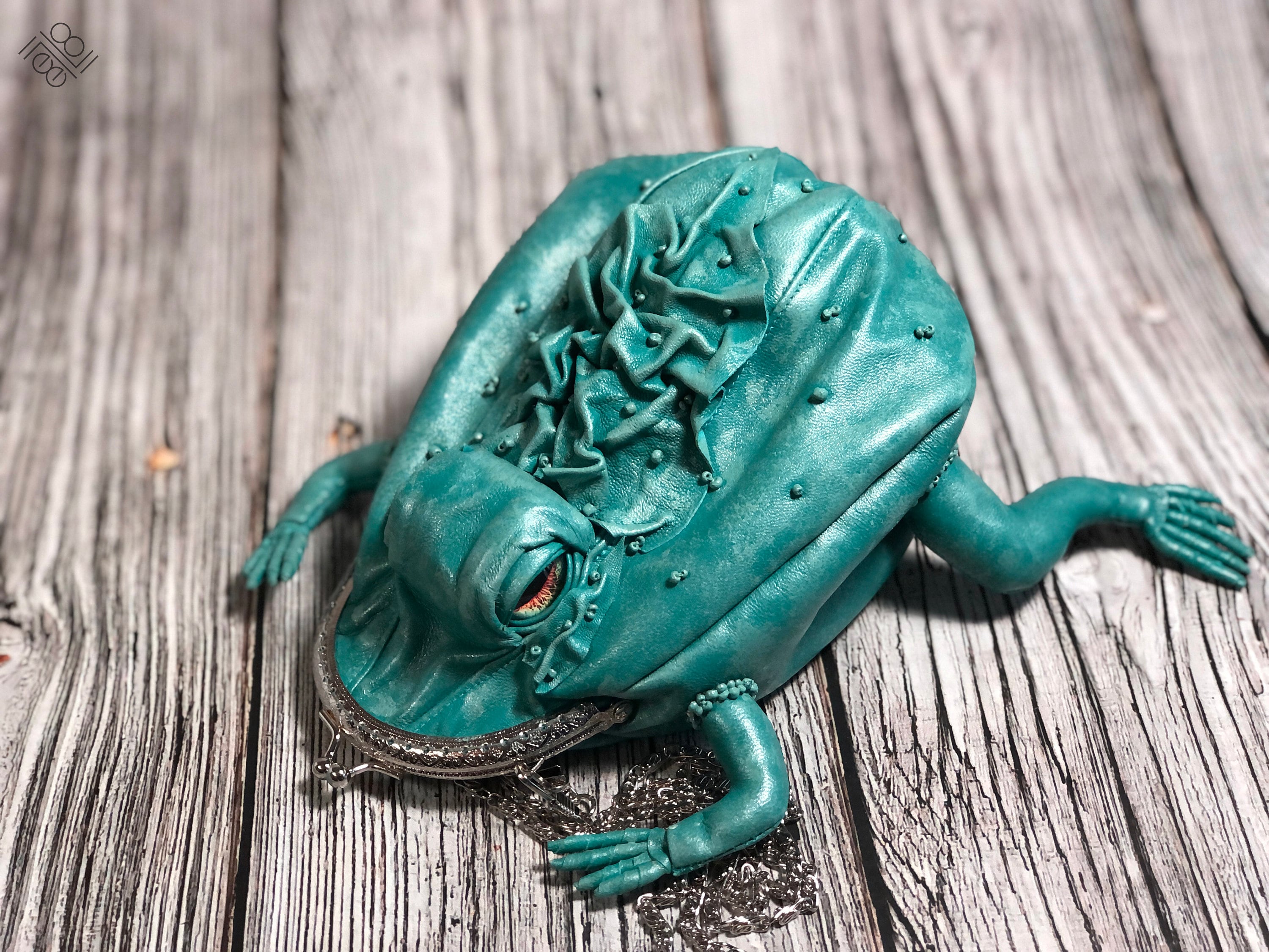 Clasp bag Frog bag Unusual gift Gift for her Leather Etsy