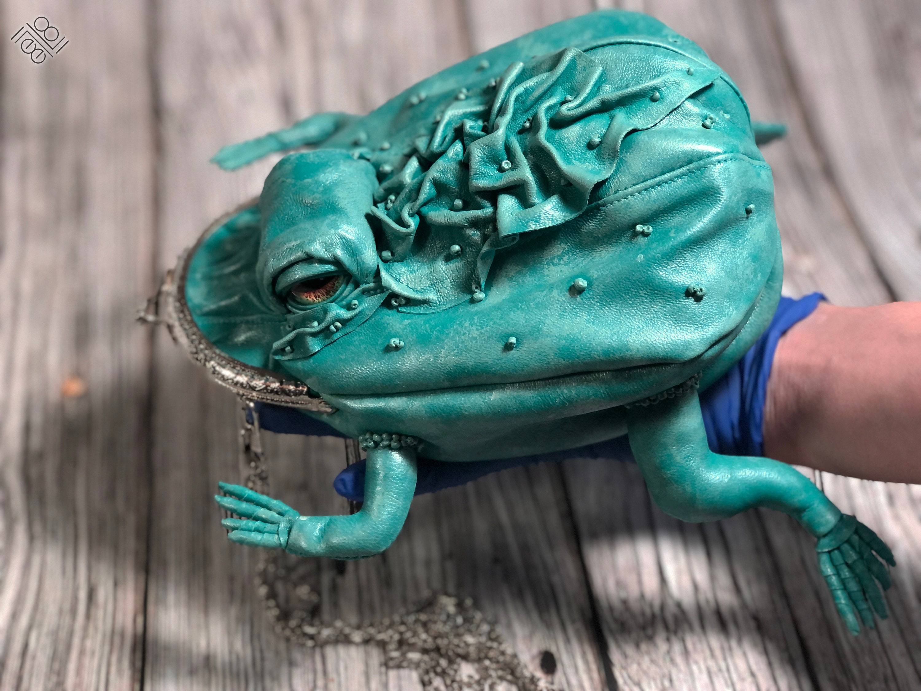 Clasp bag Frog bag Unusual gift Gift for her Leather Etsy