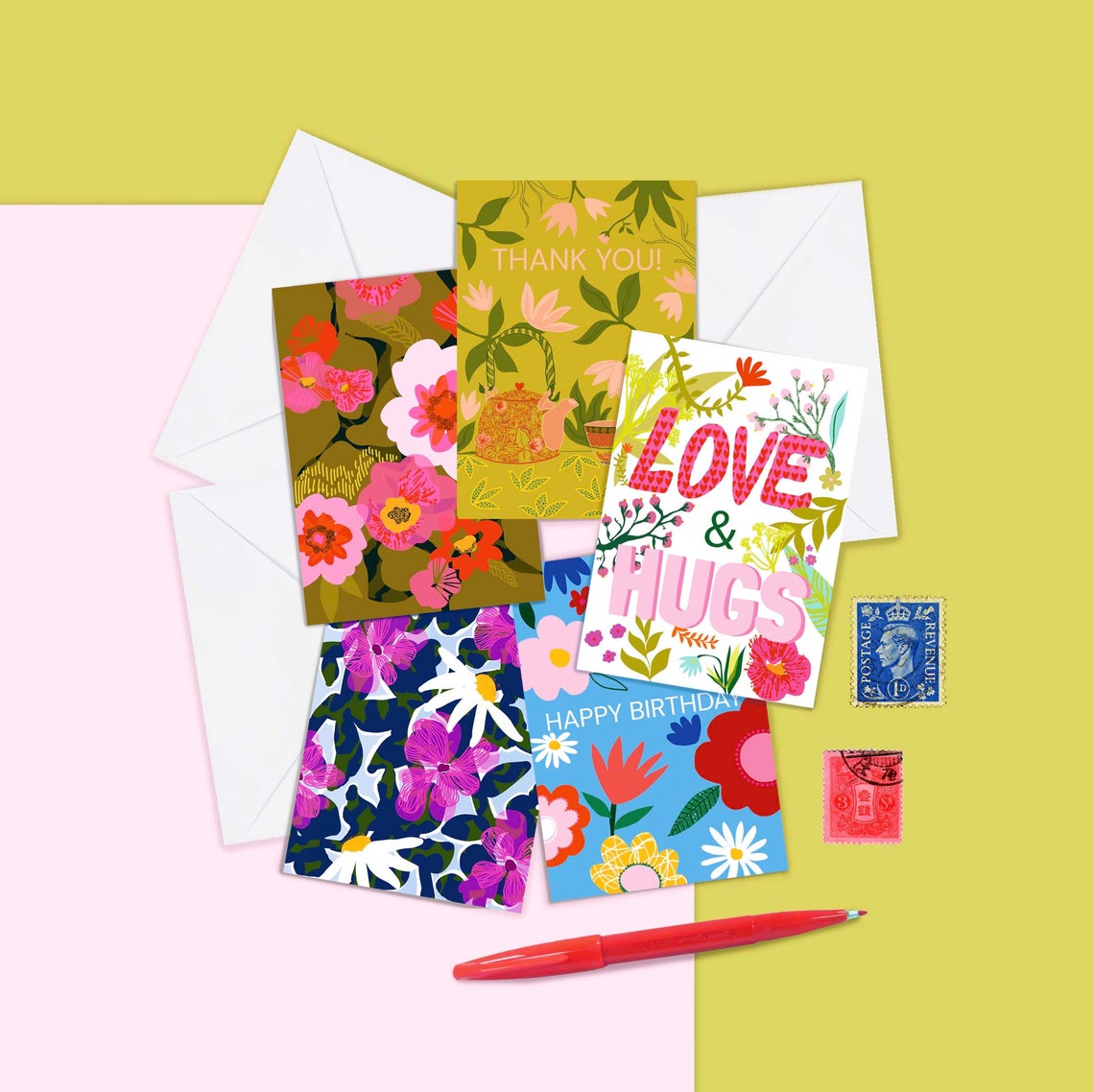 Best Selling Cards Pack Floral Greeting card Birthday Cards Etsy