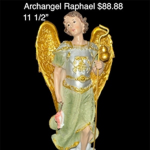 Guardian Angel for Healing and Protection: 11.5 Archangel Raphael Statue