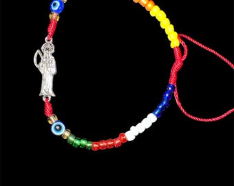 Santa Muerte Luck in All Areas Bracelet: Empowered with Oil and Prayer