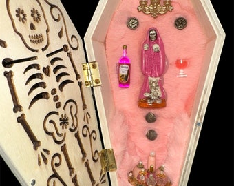 Santa Muerte Coffin Altar