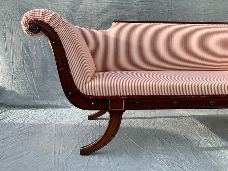 Antique Duncan Phyfe Style Sofa professionally reupholstered Etsy