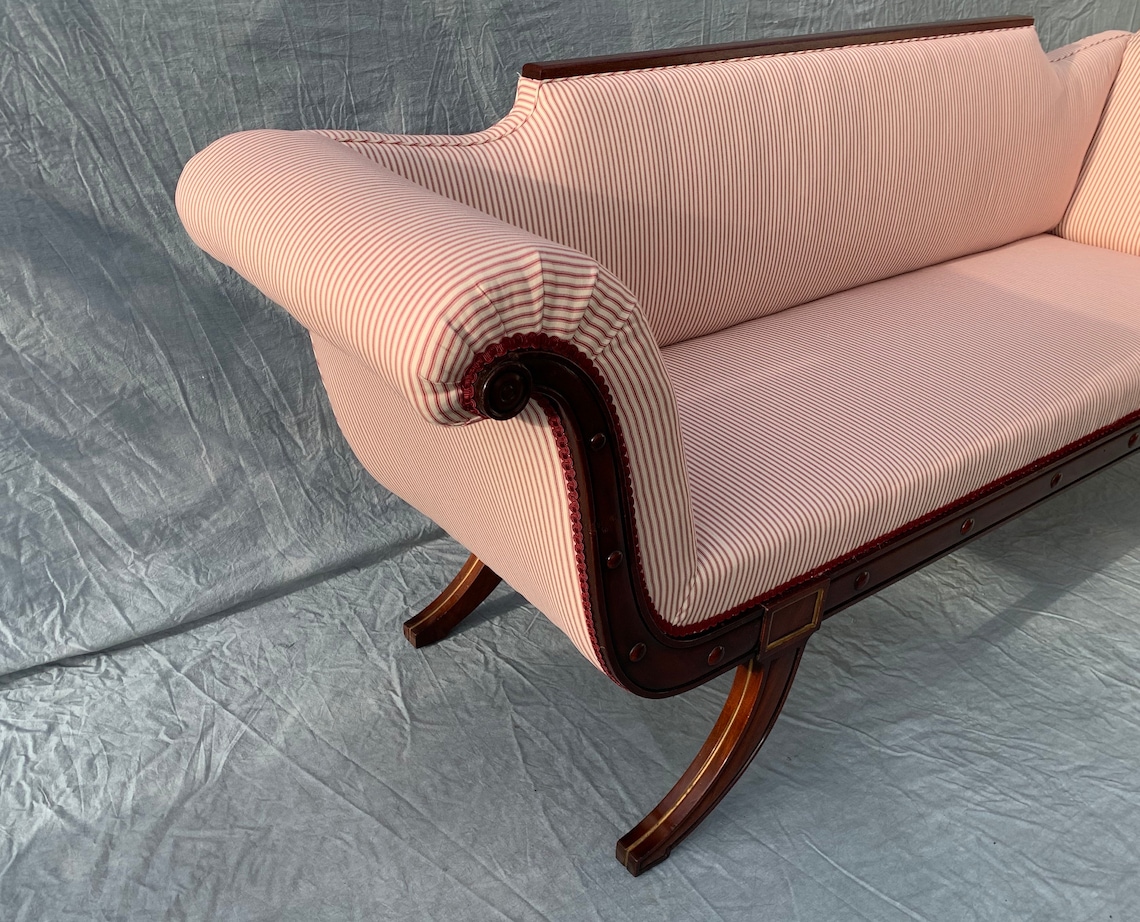 Antique Duncan Phyfe Style Sofa professionally reupholstered Etsy