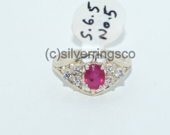 Ruby Ring,  Engagement Ring, Ruby Cocktail Ring, Wedding ring, Gift For Wife, Mother's Day Gift, 925 sterling silver Ring,