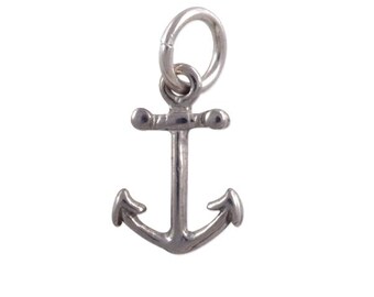 925 Sterling Silver Anchor Charms 11x15mm.Polish Finished, Bulk Charms, Wholesale Charms, Silver charms, Anchor charms