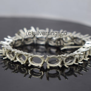 6x4mm Oval semi mount Bracelet