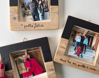 Rustic Wooden Frame, Rustic Photo Frame, Handmade, Hanging Frame